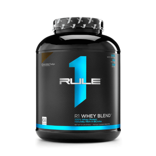 R1 Whey Blend Chocolate Fudge - Chocolate Fudge flavor protein powder by Rule1
